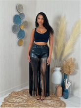 Load image into Gallery viewer, Faux Leather Fringe Pants
