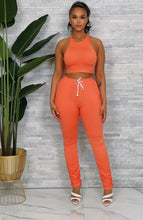 Load image into Gallery viewer, Crop Tank &amp; Ruched Pants Set
