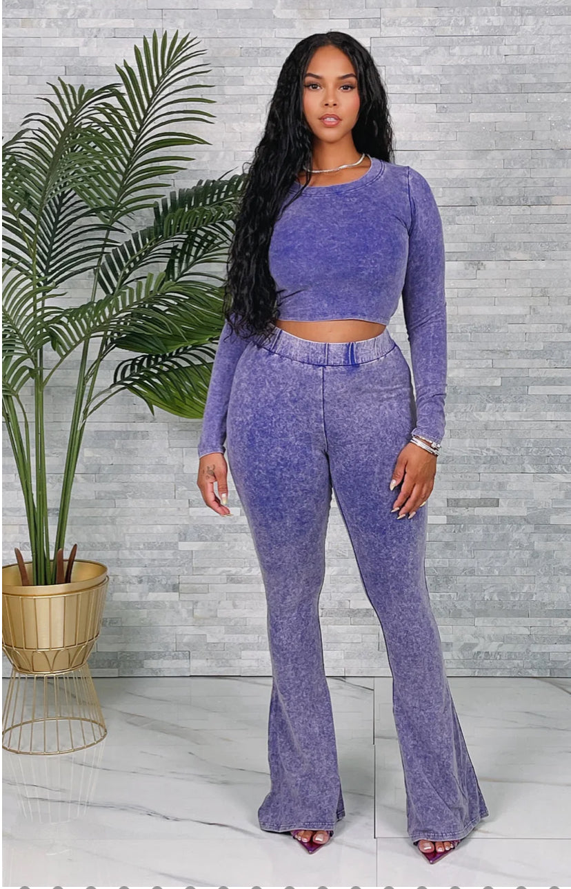 Washed Crop 2 Piece Set